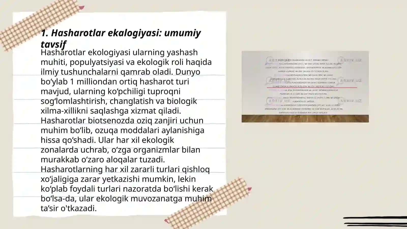 Hasharotlar ekologiyasiga oid tahlillar 3
