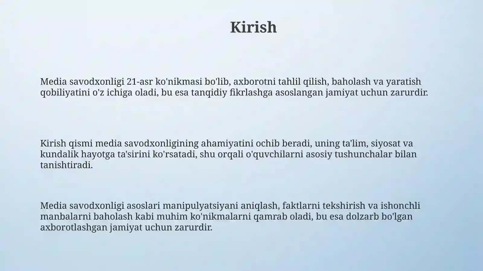 Media savodxonlik asoslarining shakllantirilishi 3