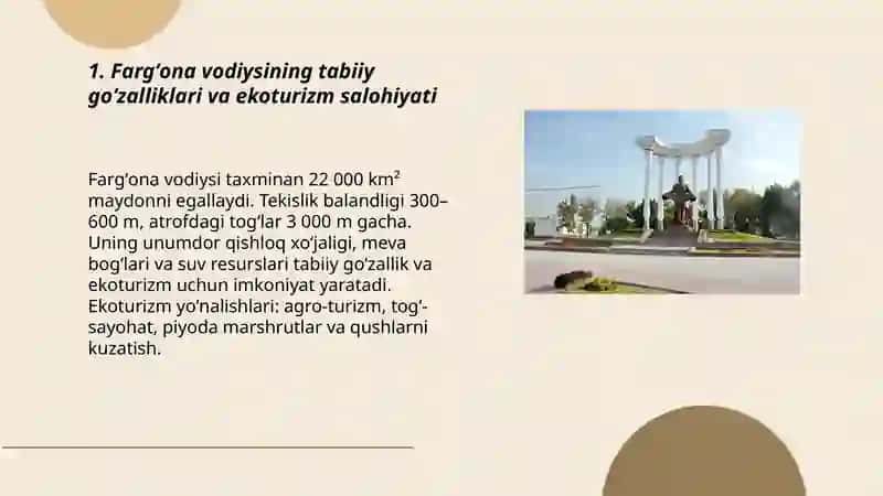 Fargʻona viloyati turizm salohiyati 3