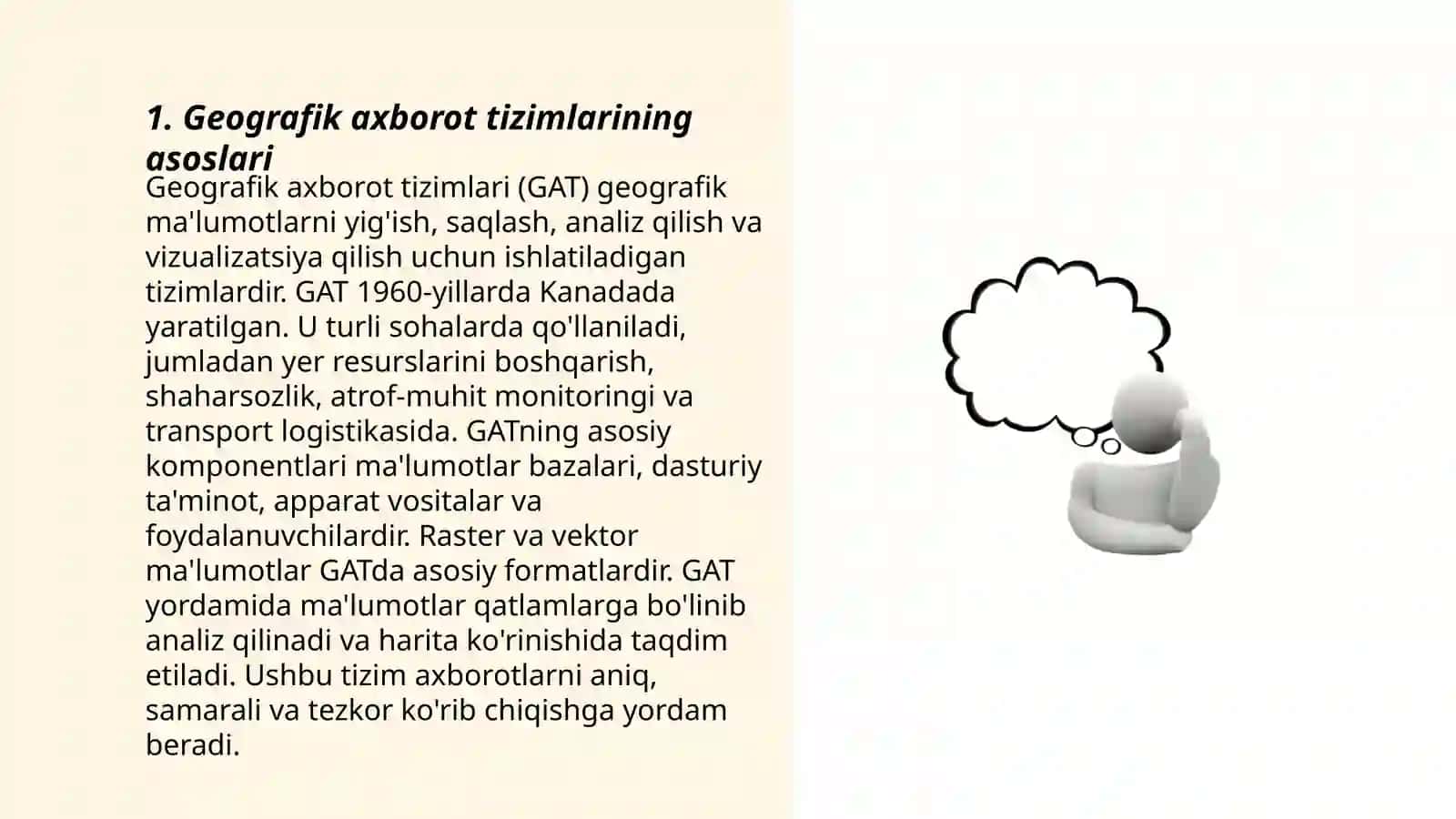 Geografik axborot tizimlarining imkoniyatlari 3