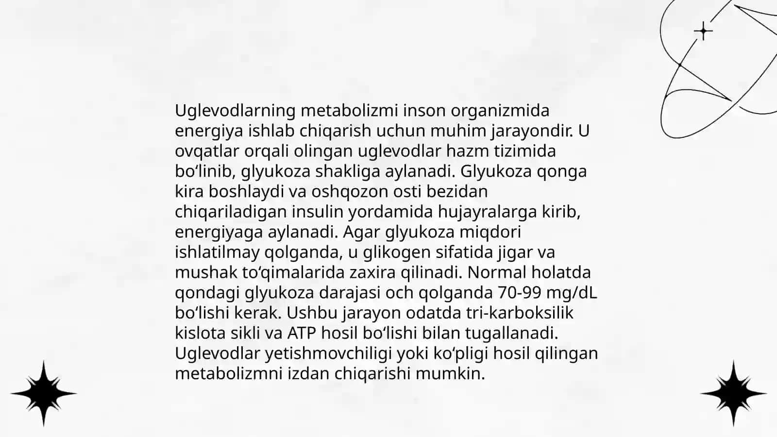 Uglevodlar almashinuvi boshqarilishining buzilishlari 3