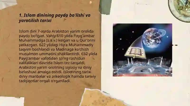 Islom dini va yaratilish tarixi Abdurazzoqova Zuhra 3