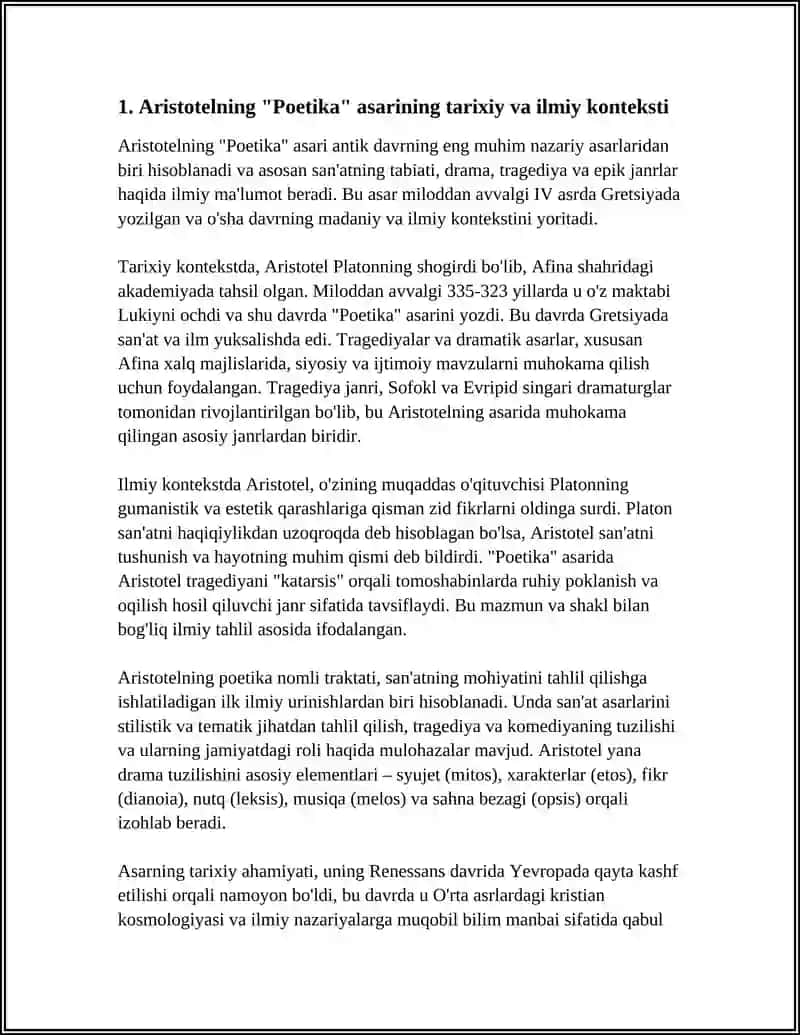 ARISTOTELNING "POETIKA" ASARI 3