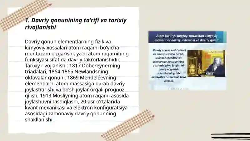 Davriy qonun va davriy sistema hamda uning ahamiyati 3