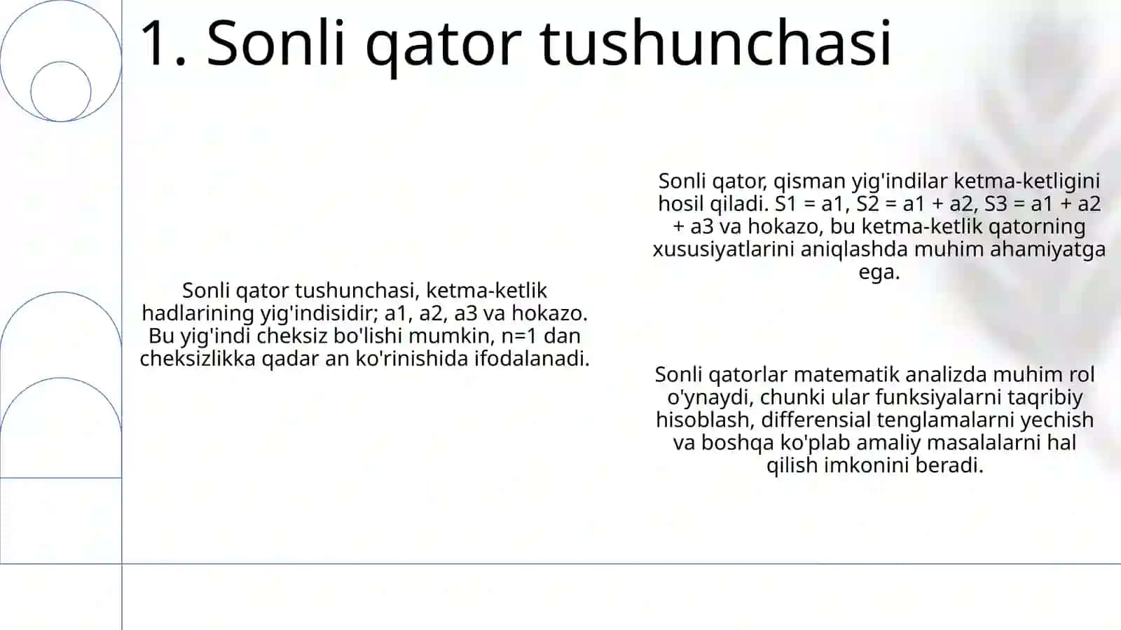 Sonli qatorlar tushunchasi 3