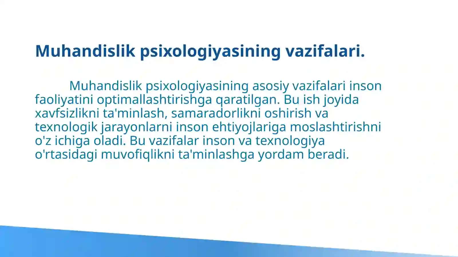 Muhandislik psixologiyasi: mazmuni, vazifalari va ahamiyati 3