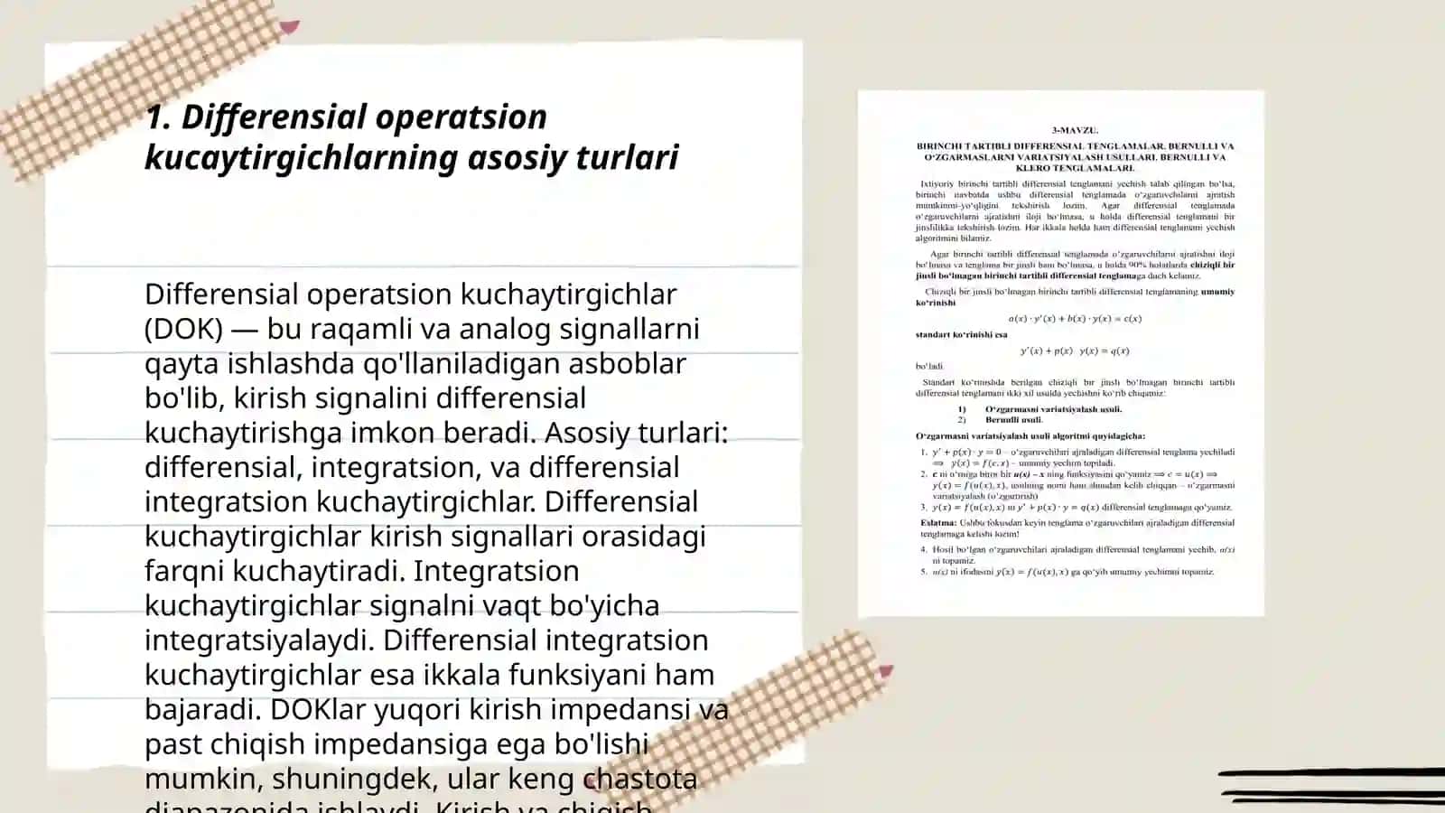 Differensial operatsion kucaytirgiclar 3