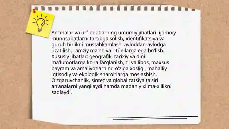 Dunyo xalqlari madaniyatidagi umumiy va xususiy jihatlar 3