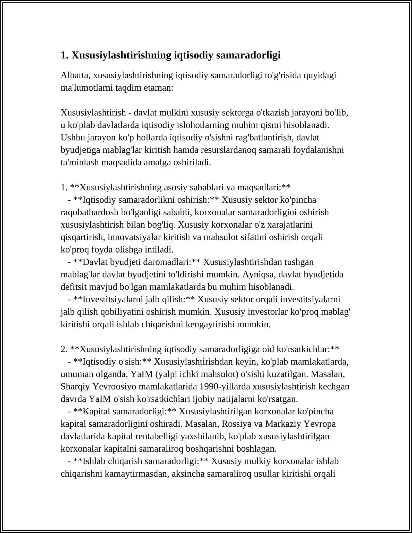 DAVLAT MULKINI TASARRUFIDAN CHIQARISH VA XUSUSIYLASHTIRISHNING JAHON TAJRIBASI 3