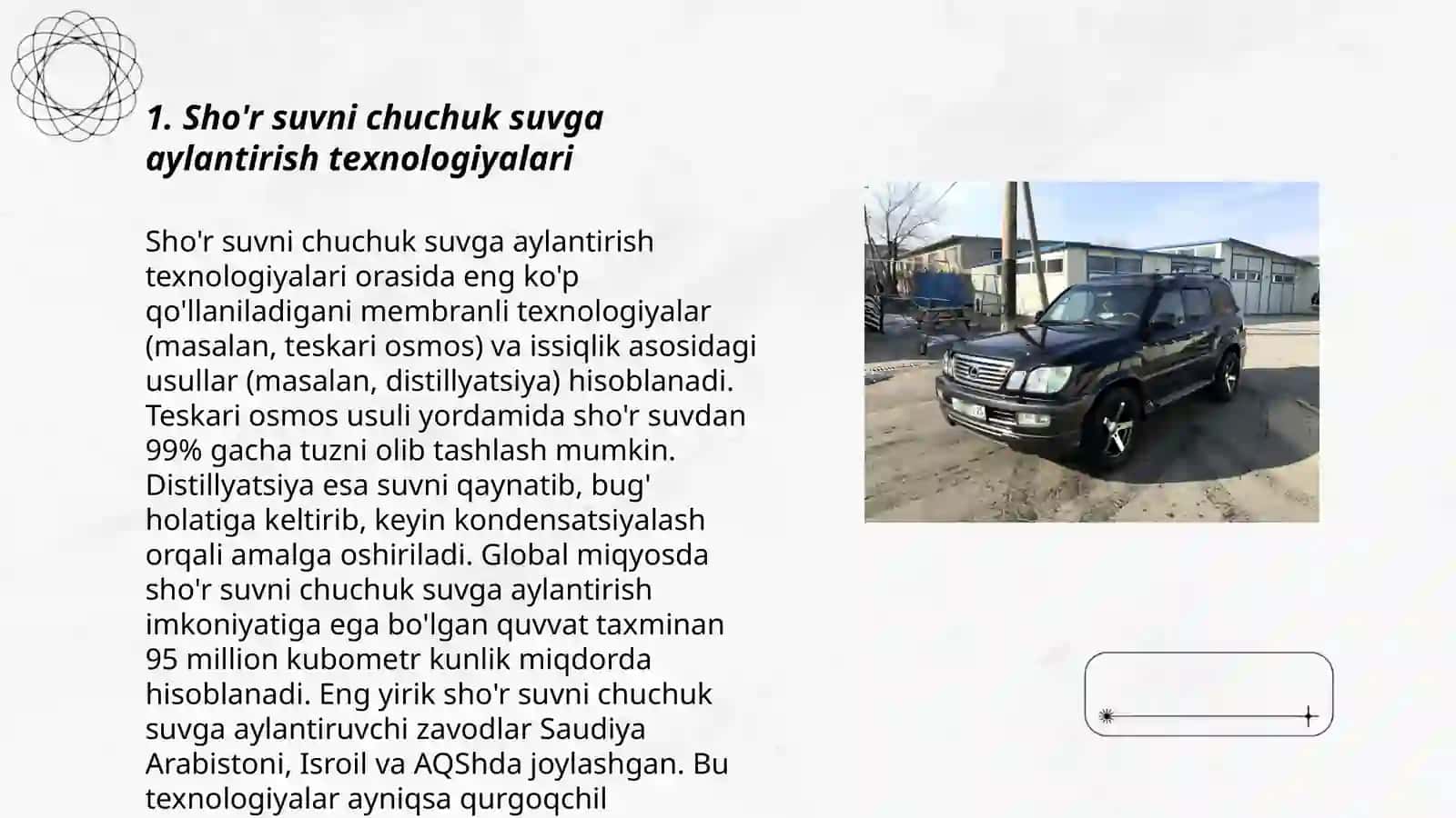 Sho'r suvni chuchuk suvga aylantirish texnologiyalari 3