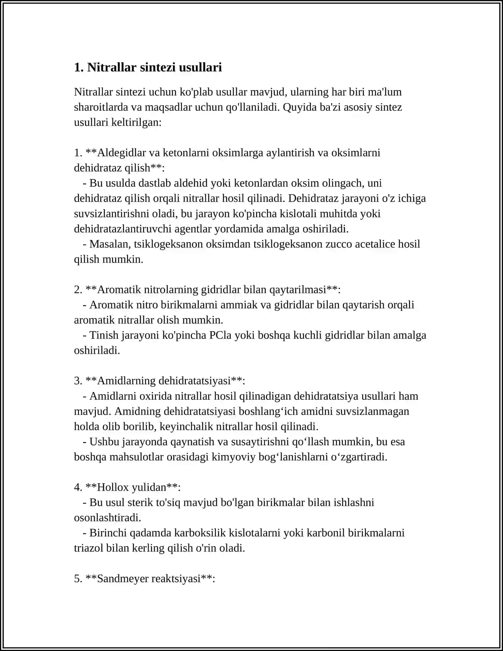 NITRATLAR, GIDRAZIN, GIDROKSIL AMIN, AZIT KRISTAL HOSSALARI 3