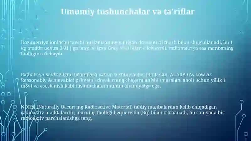 DPMlarda INMlardan foydalanilganda dozimetrik va radiometrik nazorat o‘tkazishning asoslari 3
