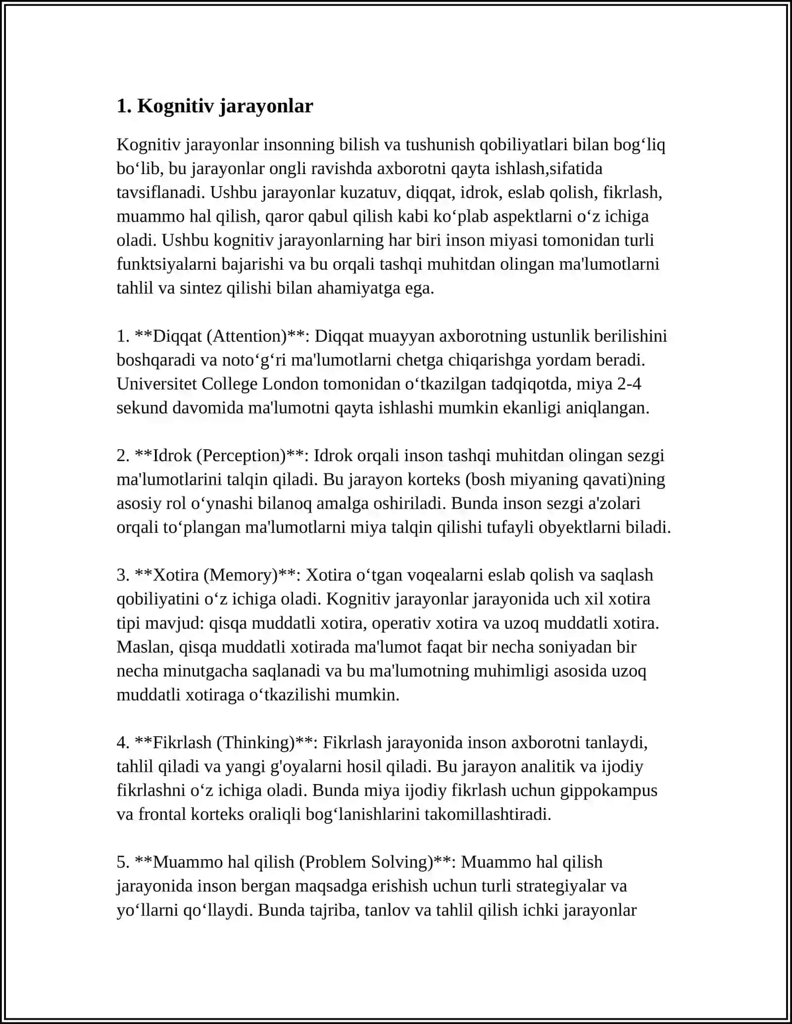 KOGNITIV TILSHUNOSLIK 3