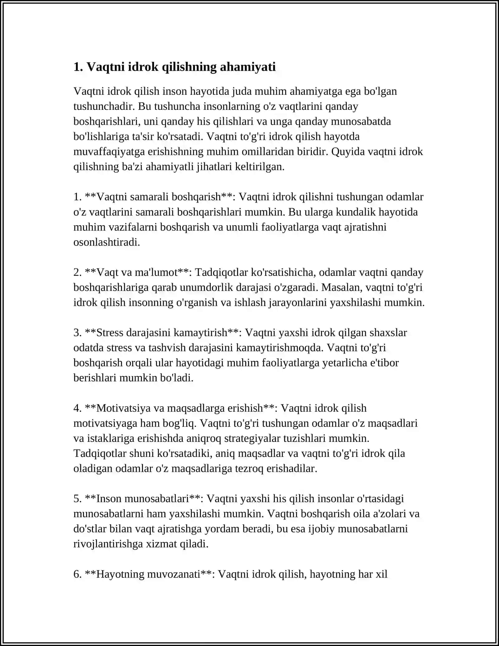 TURLI MAKTABGACHA YOSHDAGI BOLALARDA VAQTNI IDROK QILISHGA O'RGATISH 3