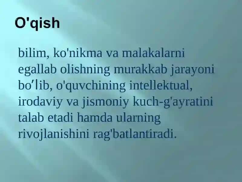 Bilim, ko'nikma va malakalar bilan qurollantirish 3