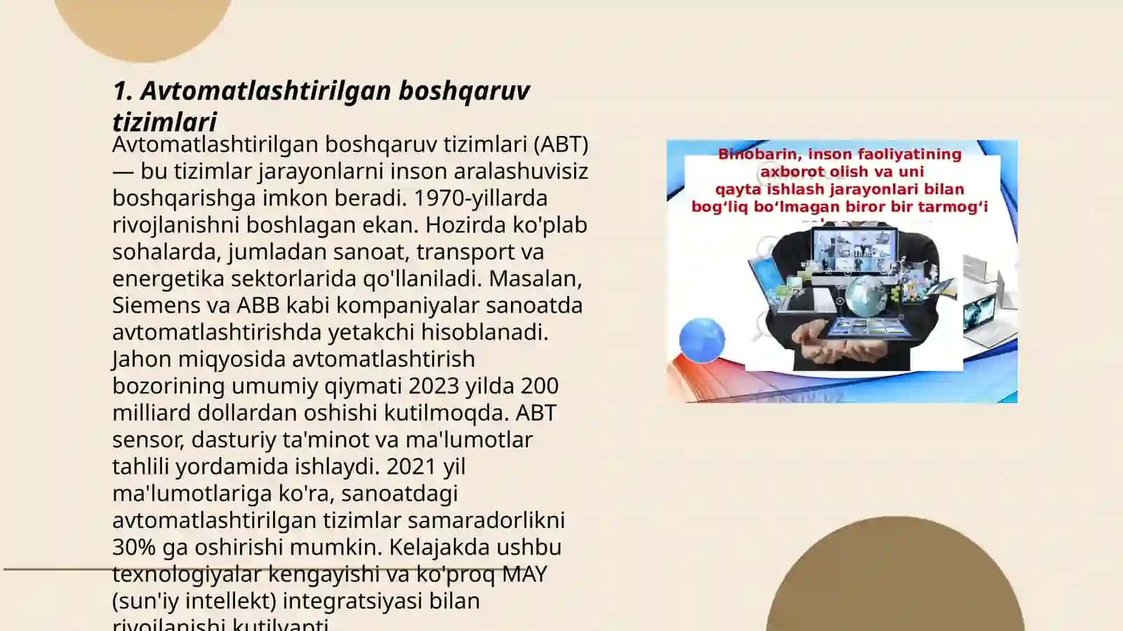Avtomatlashtirilgan boshqaruv tizimlari 3