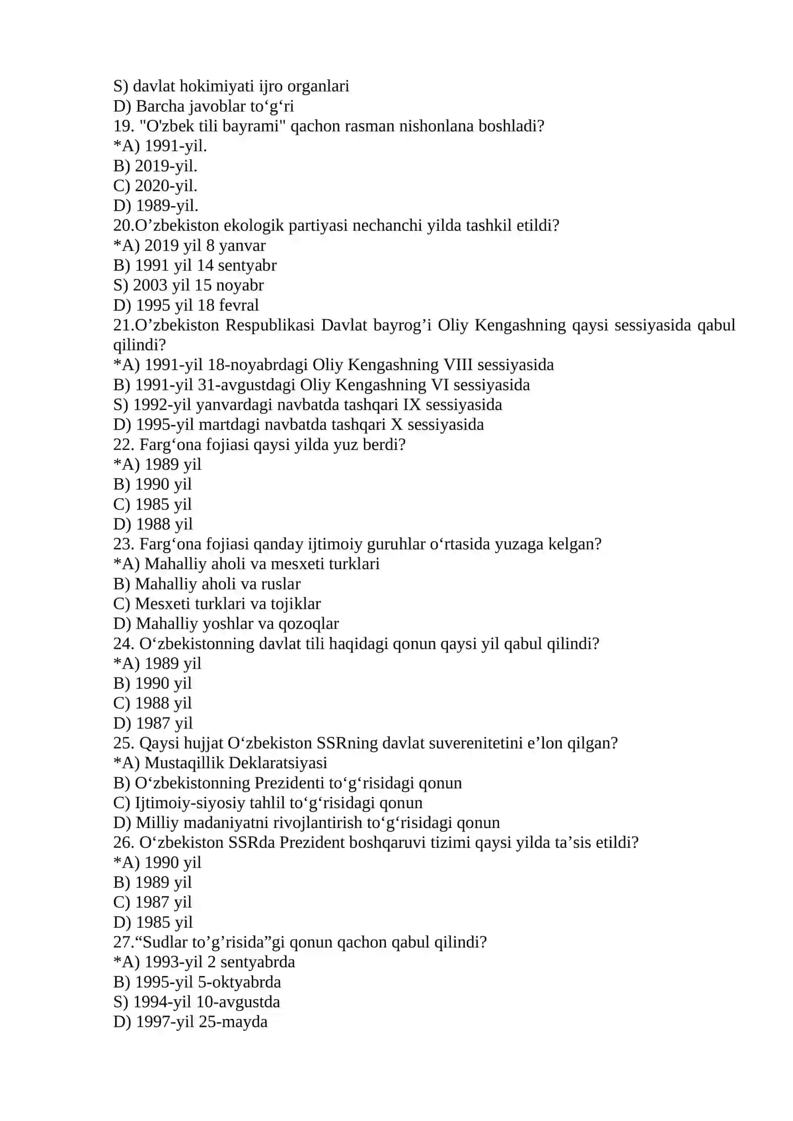 O’zbekistonning eng yangi tarixi fanidan nazorat savollari 3