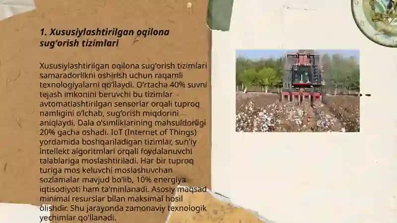 Xususiylashtirilgan oqilona sugʻorish tizimlari 3