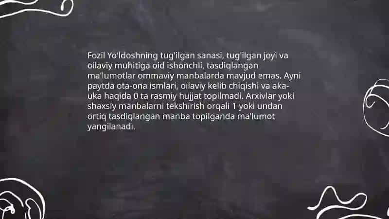 Fozil yo'ldosh hayoti va ijodi 3