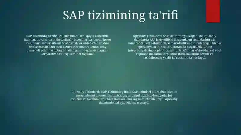 Iqtisodiy Tizimlarda Sap Tizimining Rivojlanishi 3
