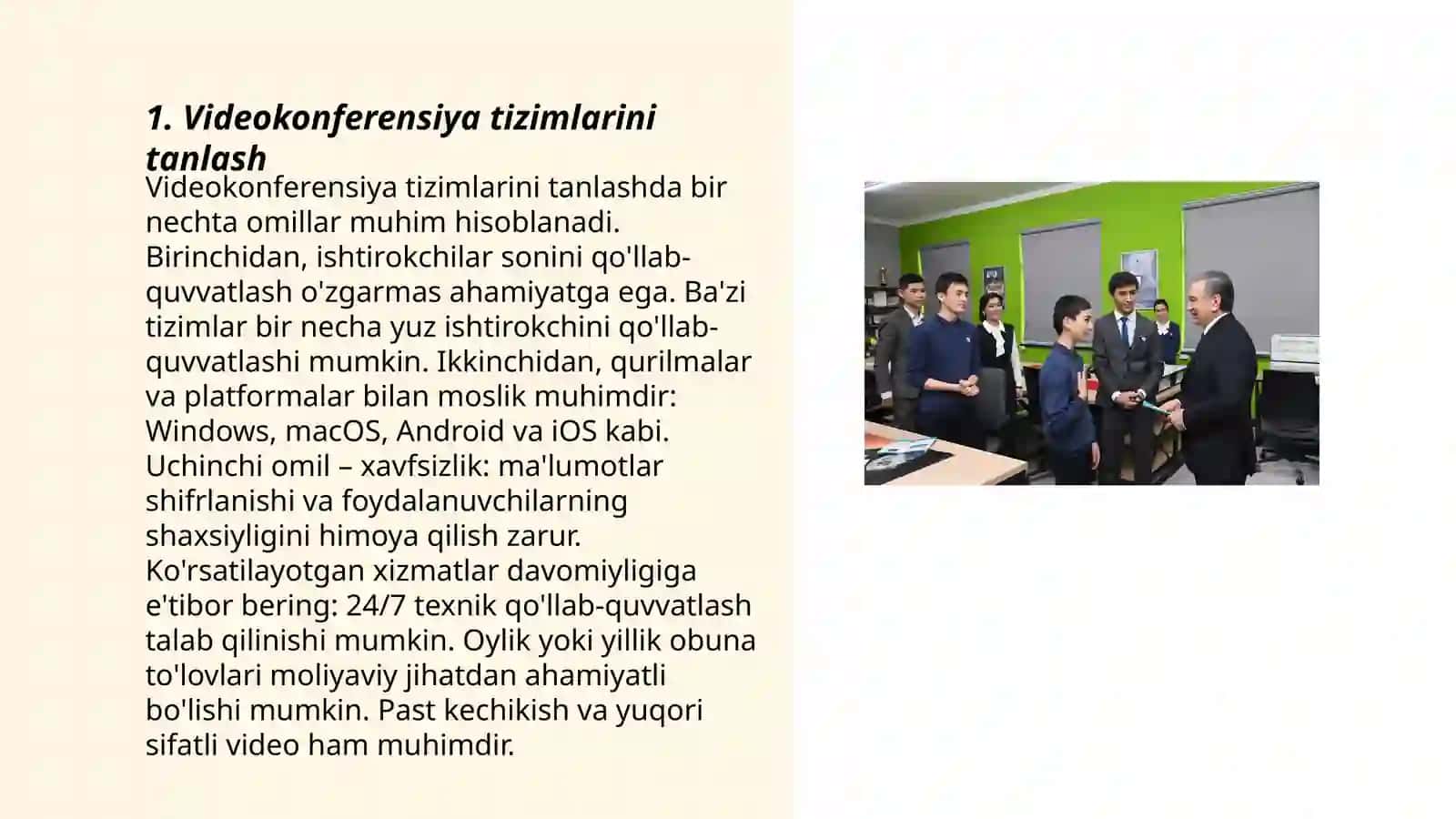 Videokonferensiya tizimlarini tanlash 3