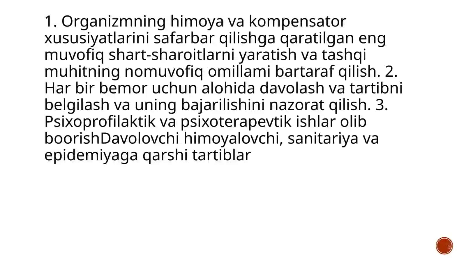 Loyiha materiallari bo'yicha davolash-profilaktika muassasalarini gigiyenik baholash 3