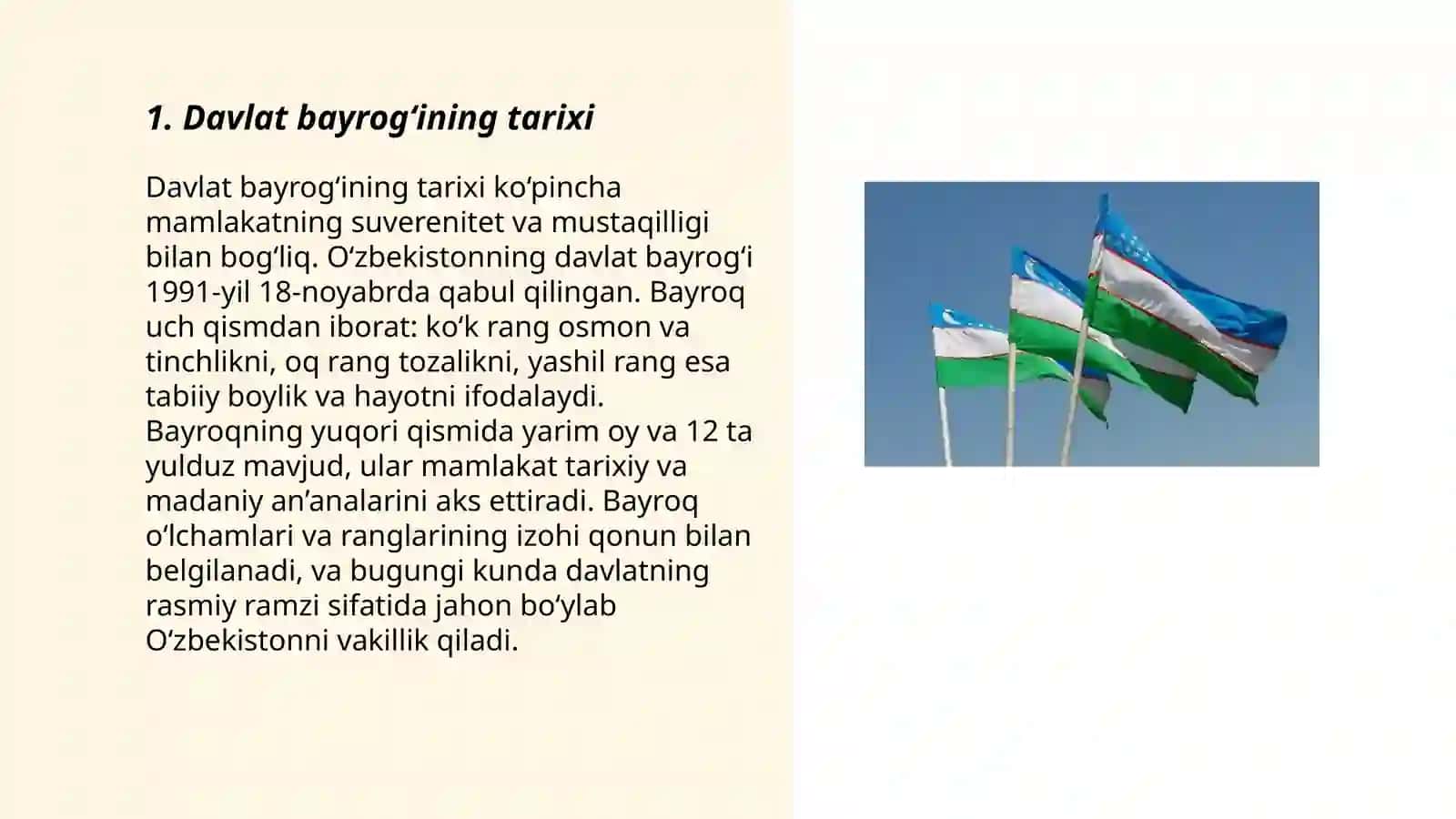 O‘zbekiston Respublikasining Davlat Bayrog‘i 3