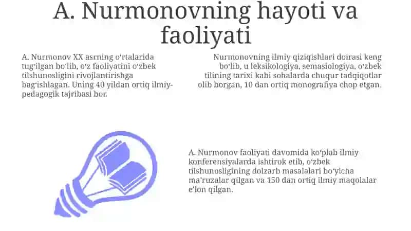 A. Nurmanovning o'zbek tilshunosligi tarixi asari 3