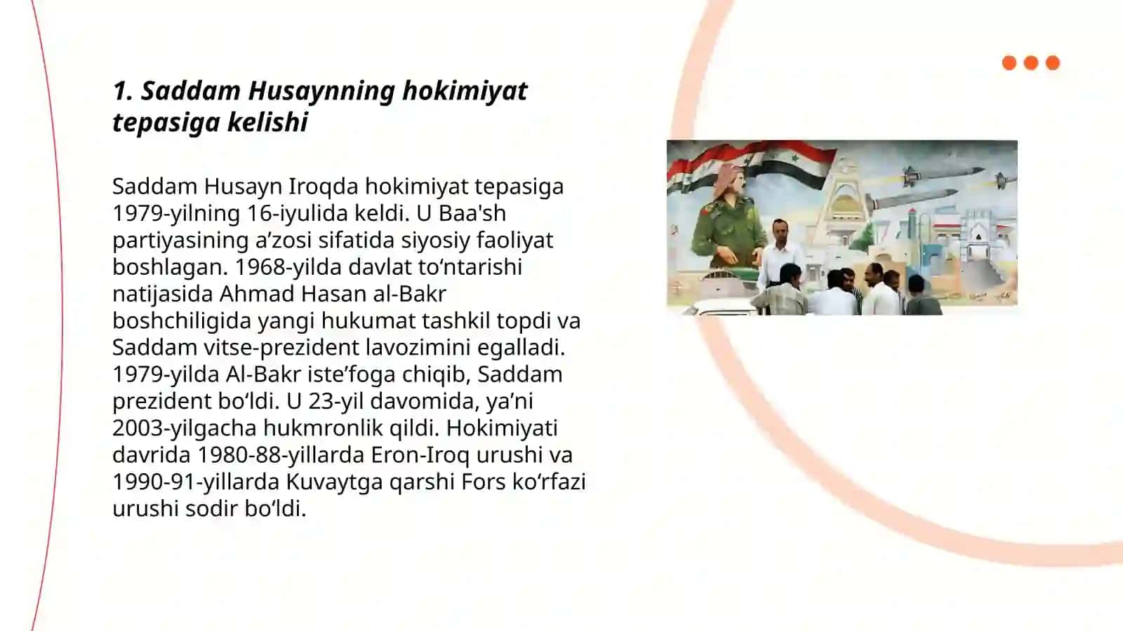 Saddam Husaynning Iroqdagi hokimiyati 3