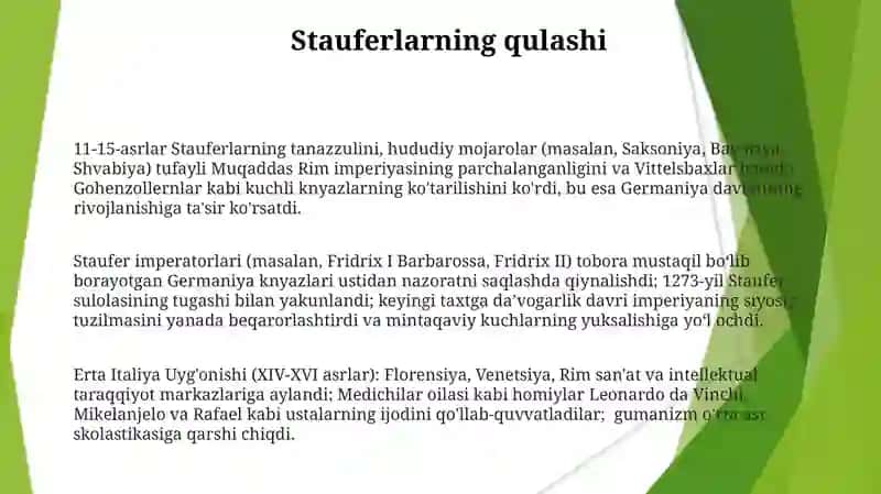 XI XV asrlarda Germaniya davlatchiligining rivojlanishi 3