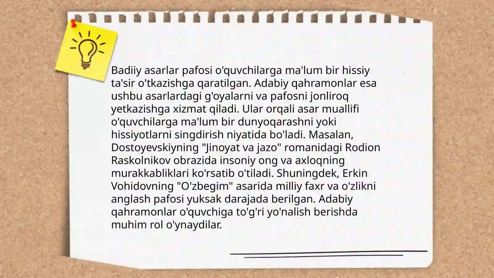 Badiiy asar pafosi va estetik ideal 3