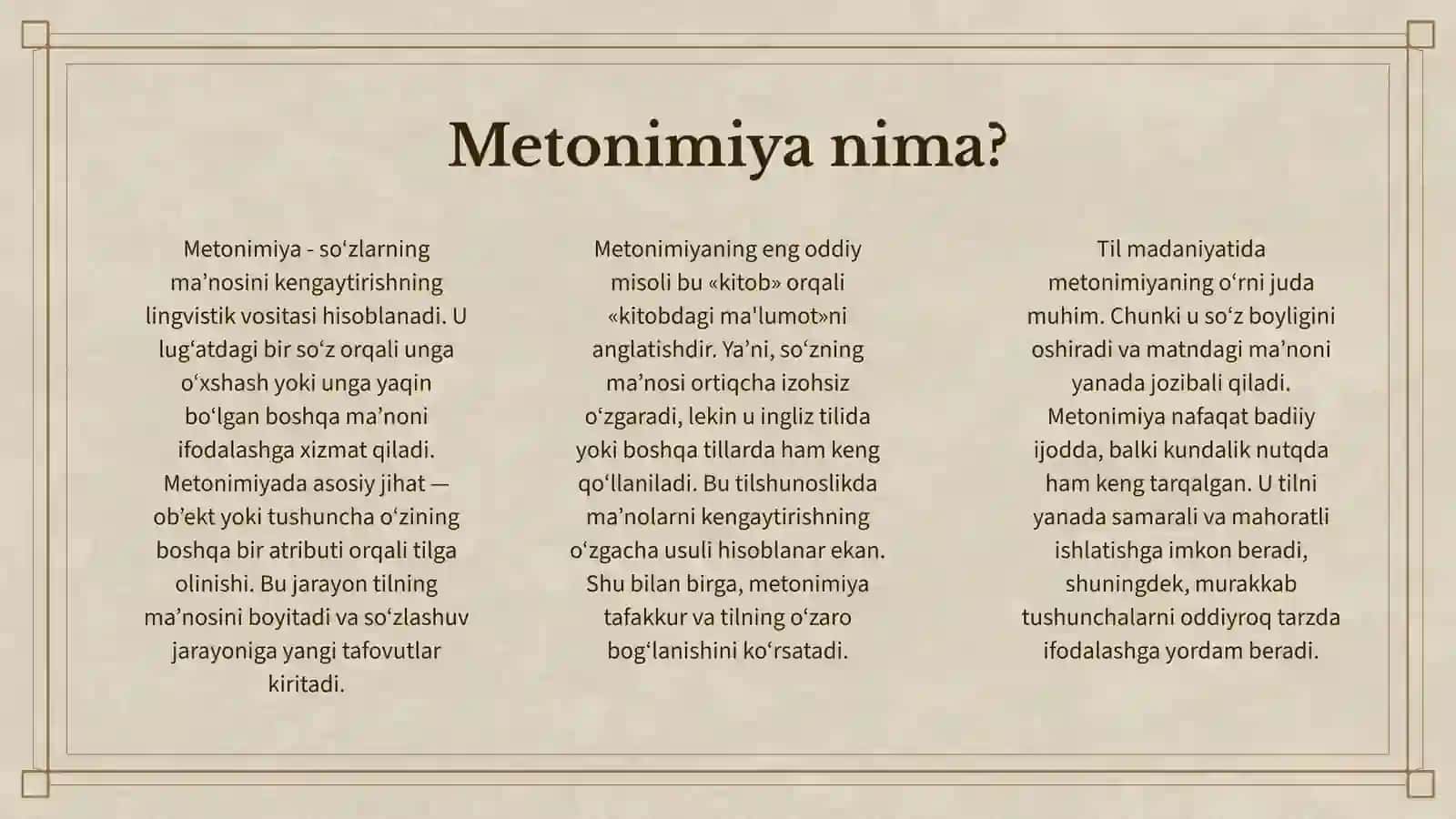 METONIMIYA VA UNING MA'NO SHAKLLANISHIDAGI ROLI 3