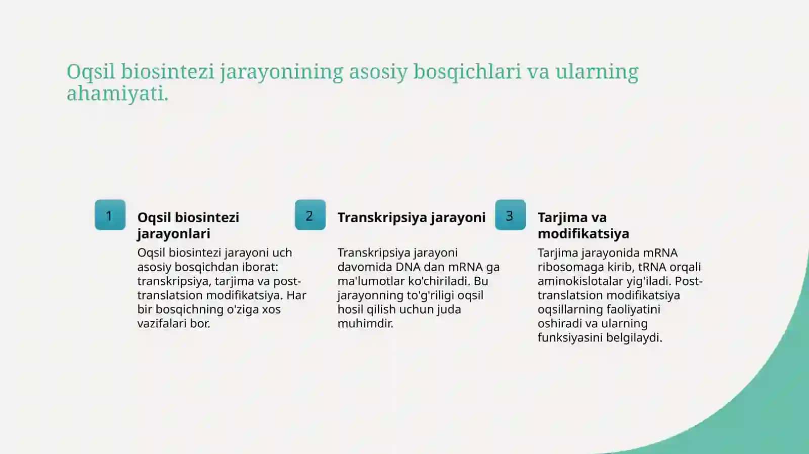 Oqsil biosintezi 3
