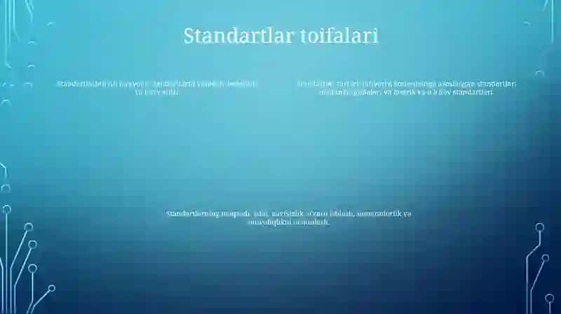 Standartlarning Turlari Va Toifalari 3