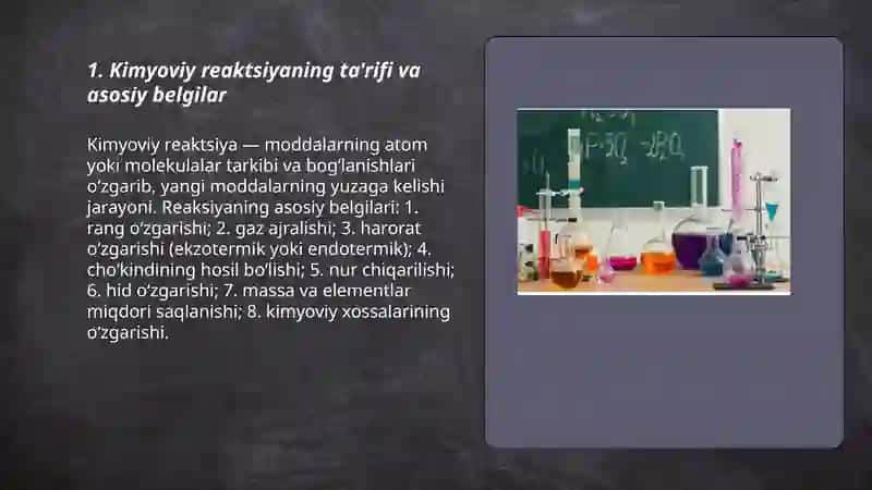 Kimyoviy reaktsiyalar 3