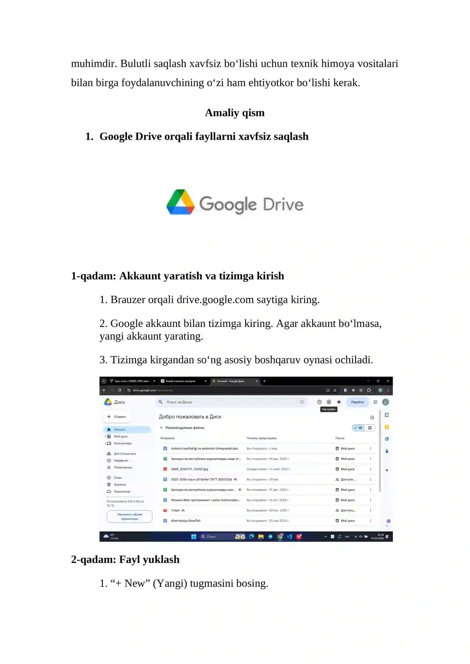 Bulutli xizmatlarda fayllarni xavfsiz saqlash (Google Drive, Microsoft OneDrive, Dropbox) 3