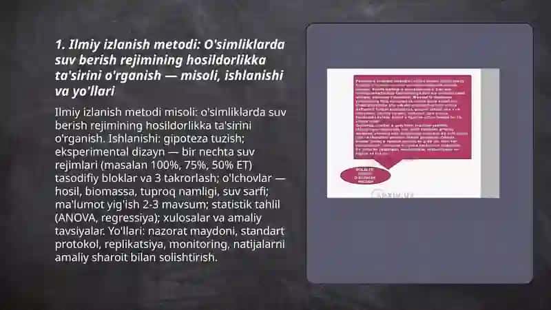 Ilmiy izlanish metodi 3