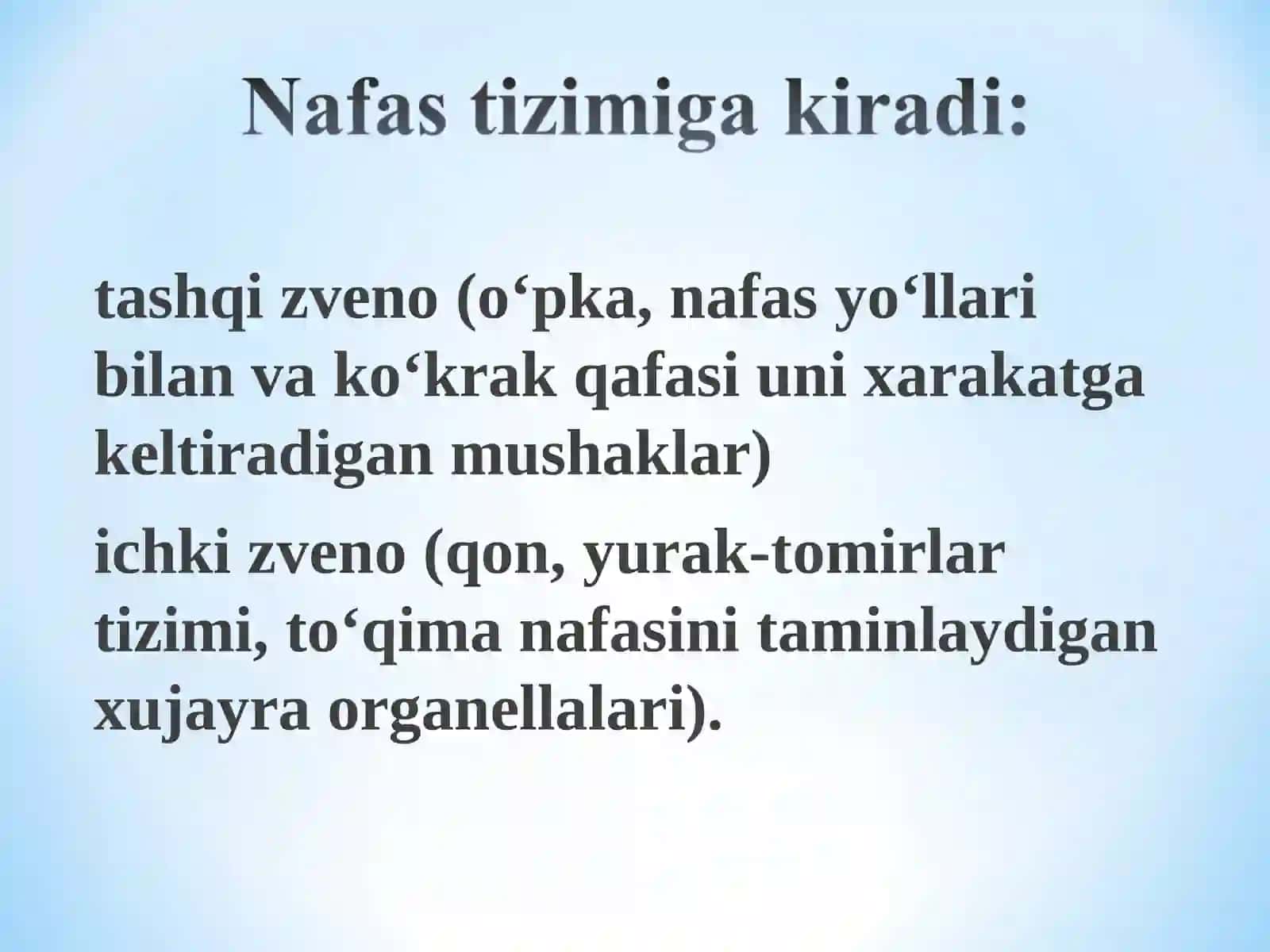 Nafas Sistemasi Fiziologiyasi 3