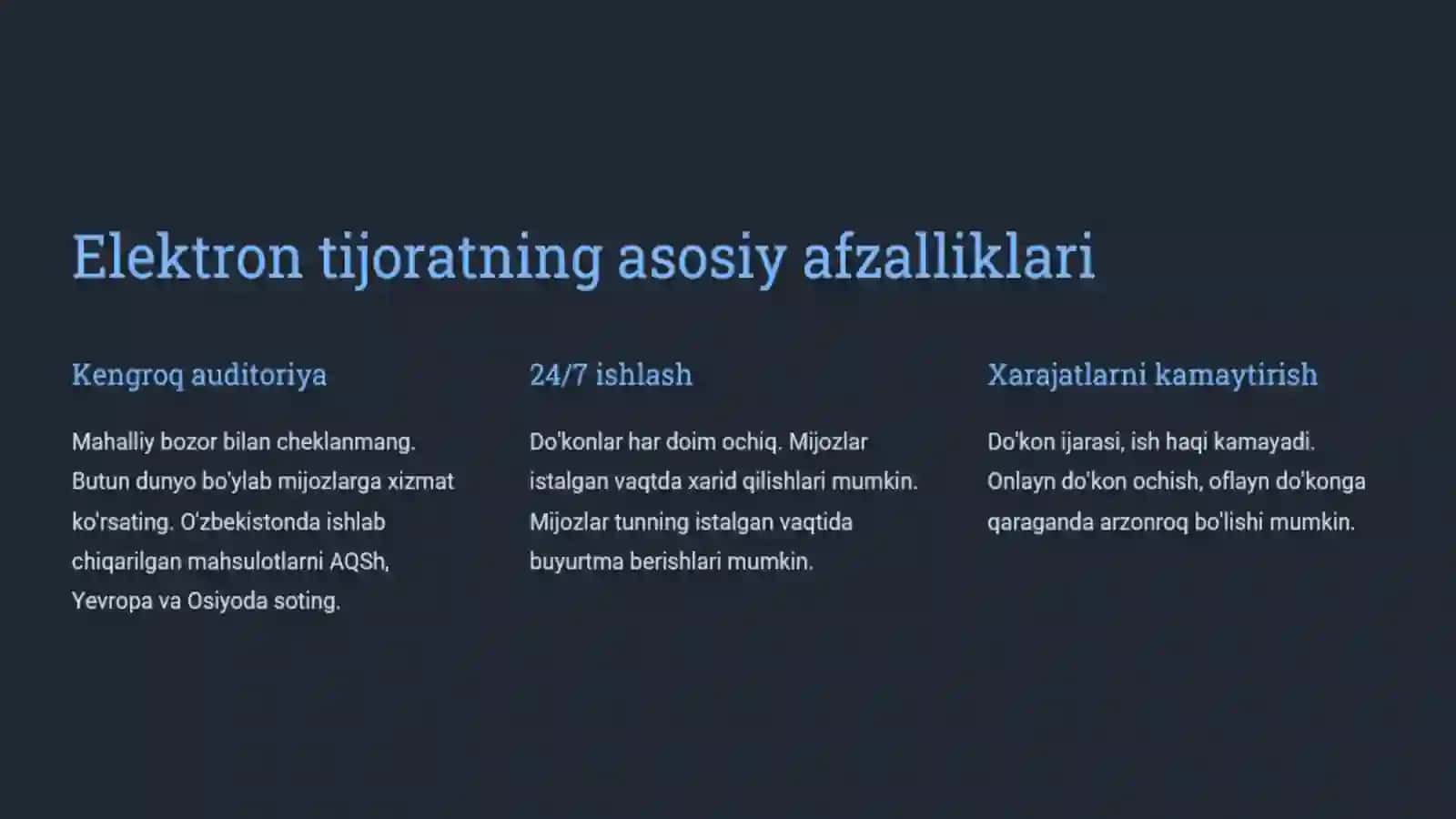 Elektron tijorat va biznesda buxgalteriya hisobi xususiyatlari 3