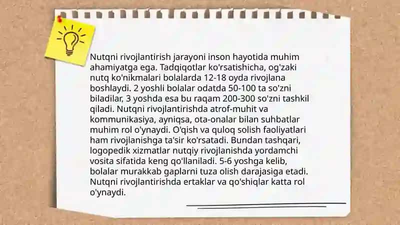 Nutqni rivojlantirish jarayoni 3