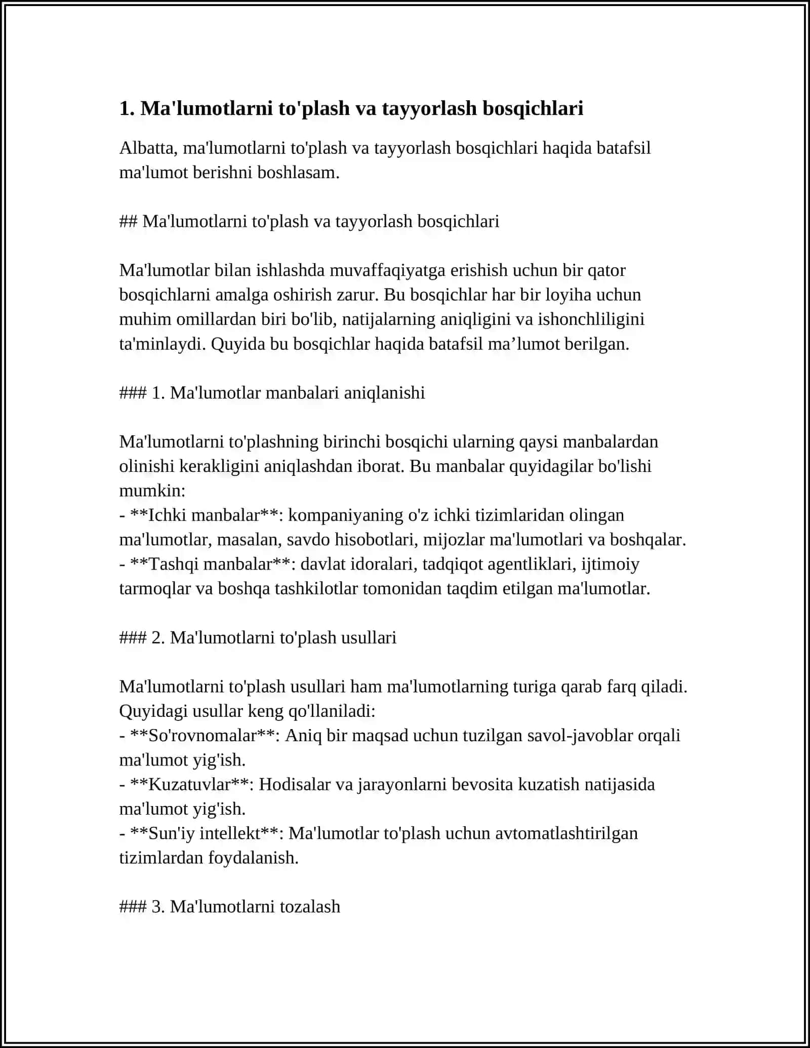 MA'LUMOTLARNING INTELEKTUAL TAXLIL BOSQICHLARI VA ASOSIY G'OYALARI 3