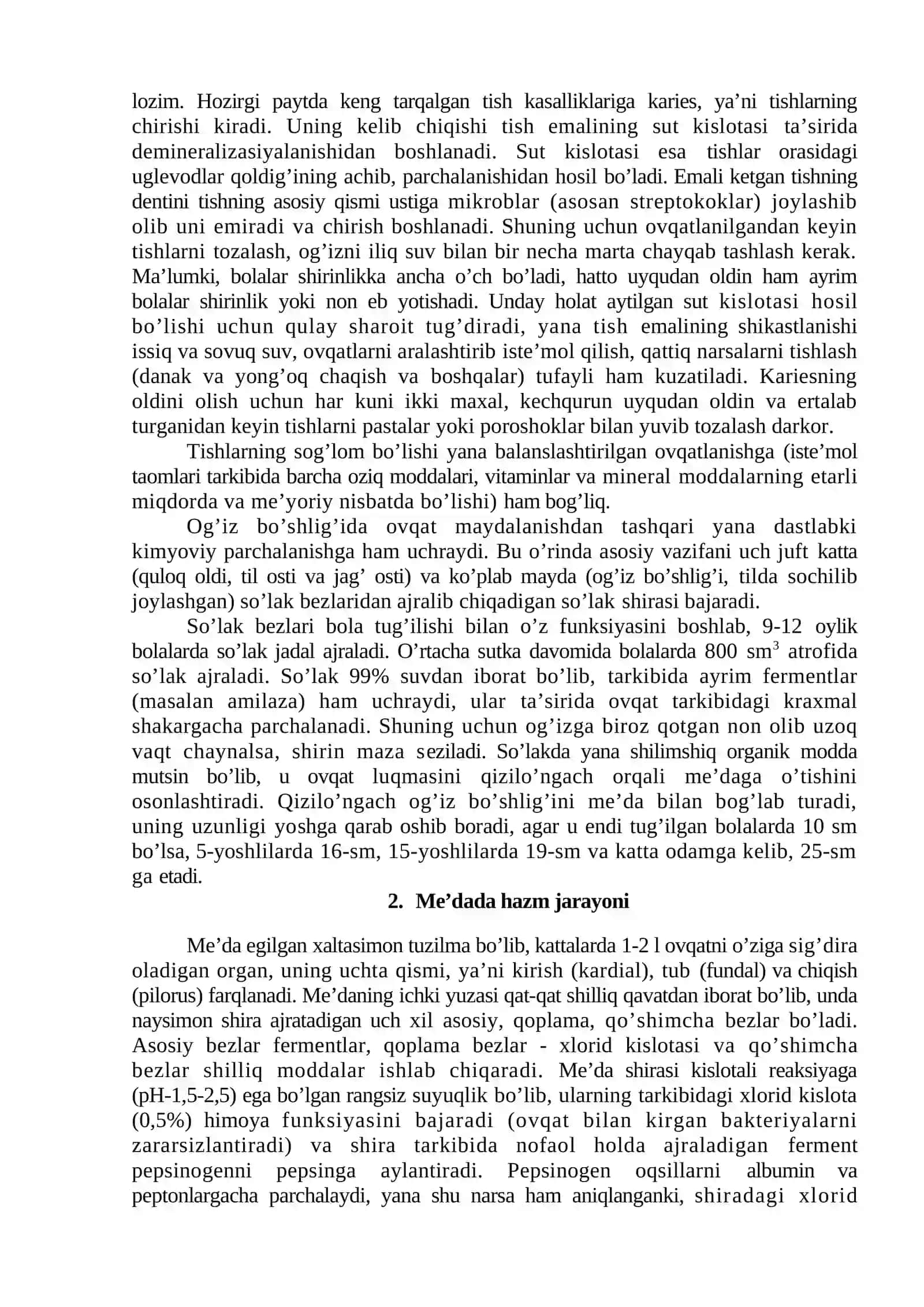 11-mavzu. Hazm va uning yoshga oid xususiyatlari 3