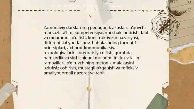 Zamonaviy darslarning pedagogik asoslari 3