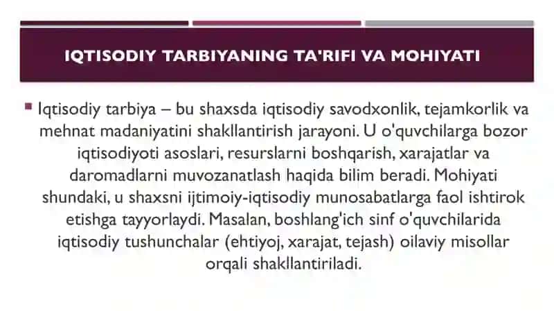 Iqtisodiy va ekologik tarbiya 3