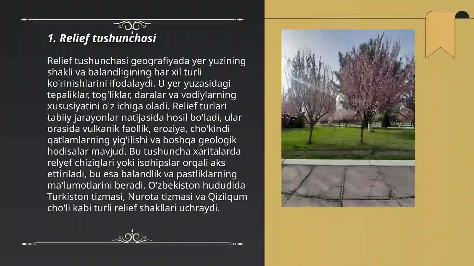 Materiklar relyefi va ortografiyasi 3