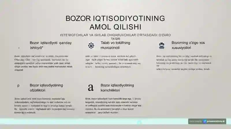 Bozor Iqtisodiyotining Mozmuni 3