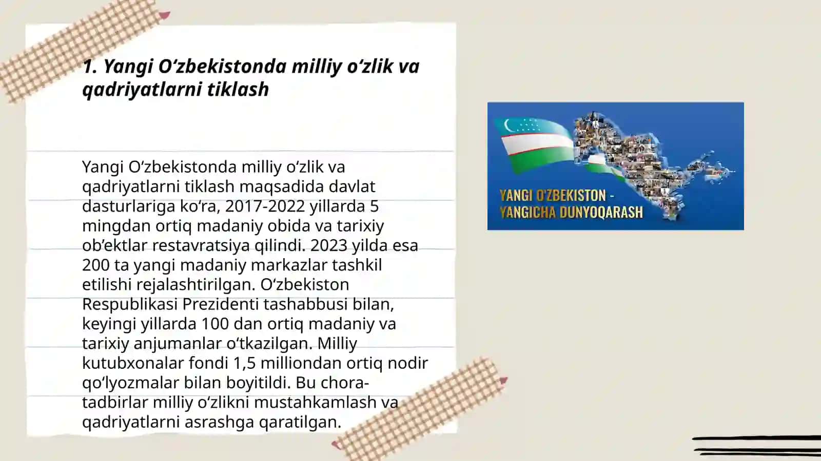 Yangi O‘zbekistonda amalga oshirilayotgan manaviy o‘zgarishlar 3