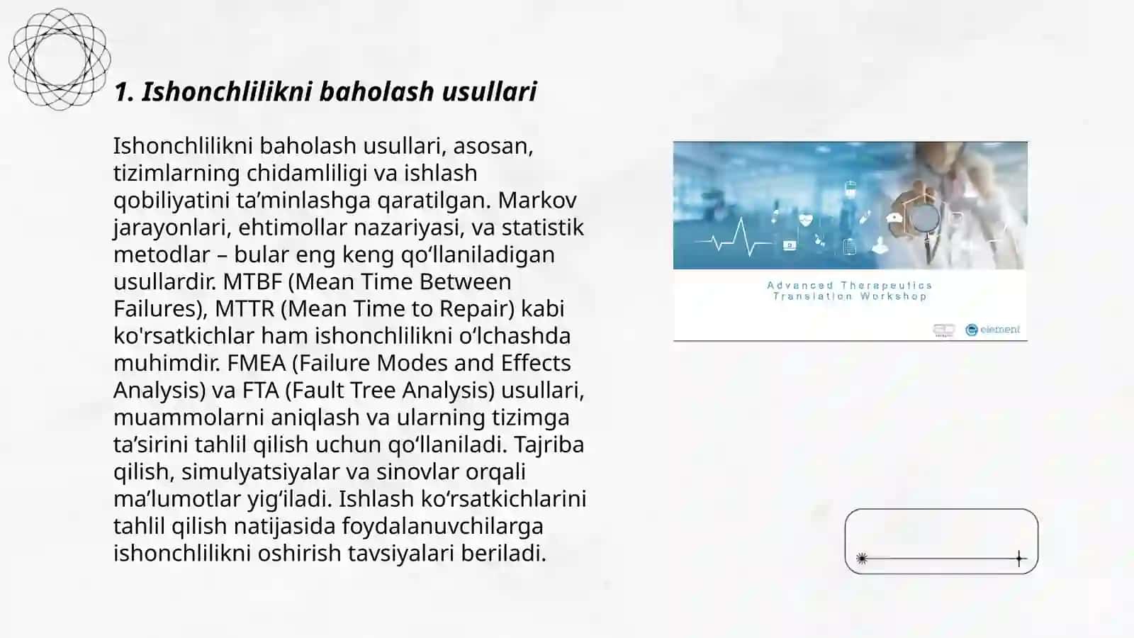 Tibbiy asbob-uskunalar ishonchliligi uchun talablar 3