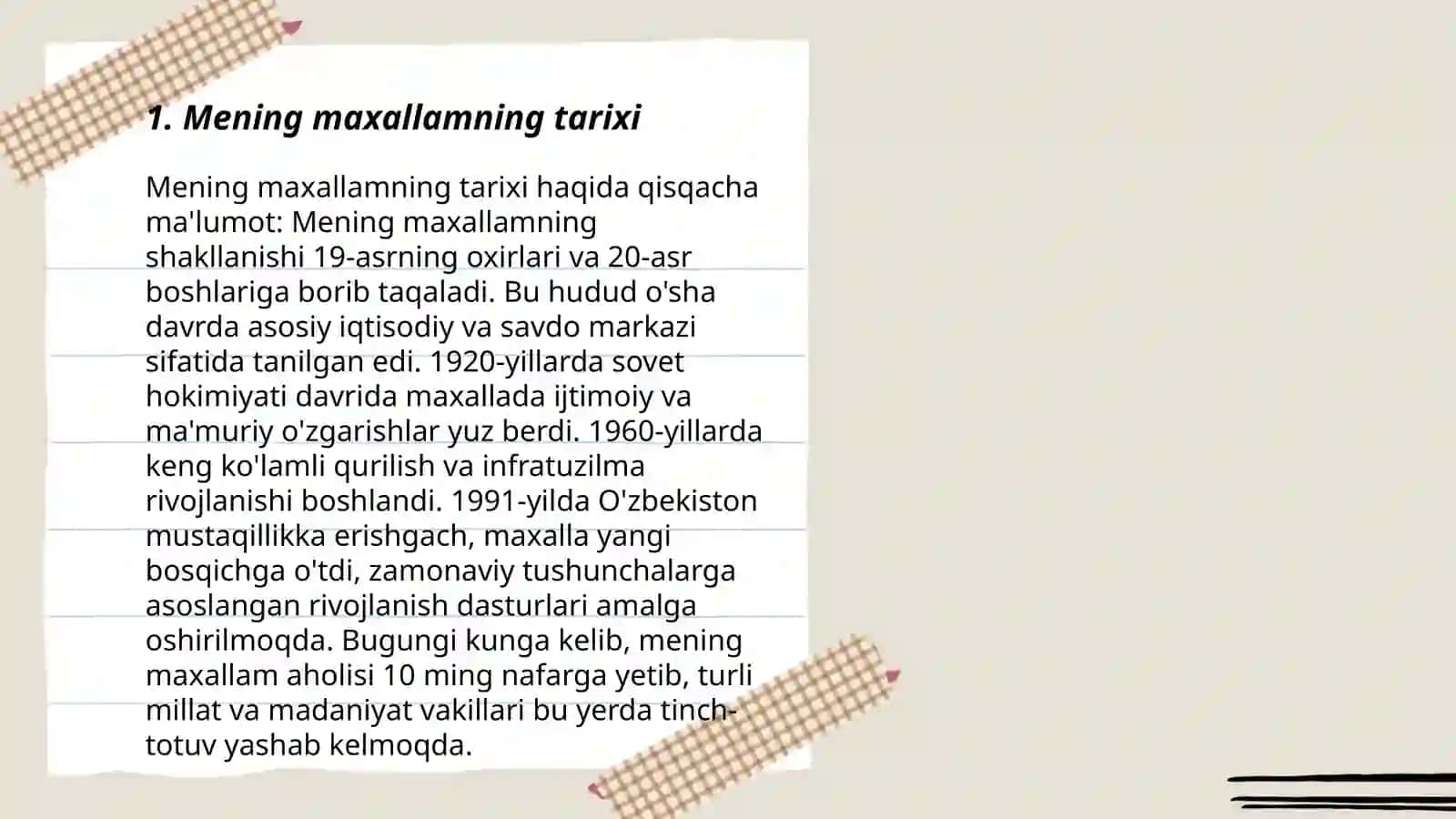 Mening maxallamning tarixi 3