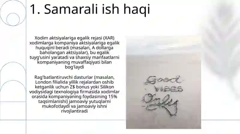 Xodimlarni ragʻbatlantirish va mativatsiyalash usullari. 3